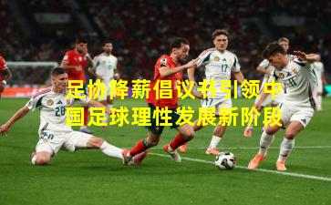 足协降薪倡议书引领中国足球理性发展新阶段