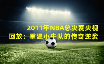 2011年NBA总决赛央视回放：重温小牛队的传奇逆袭